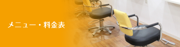 パレットメニュー・料金表